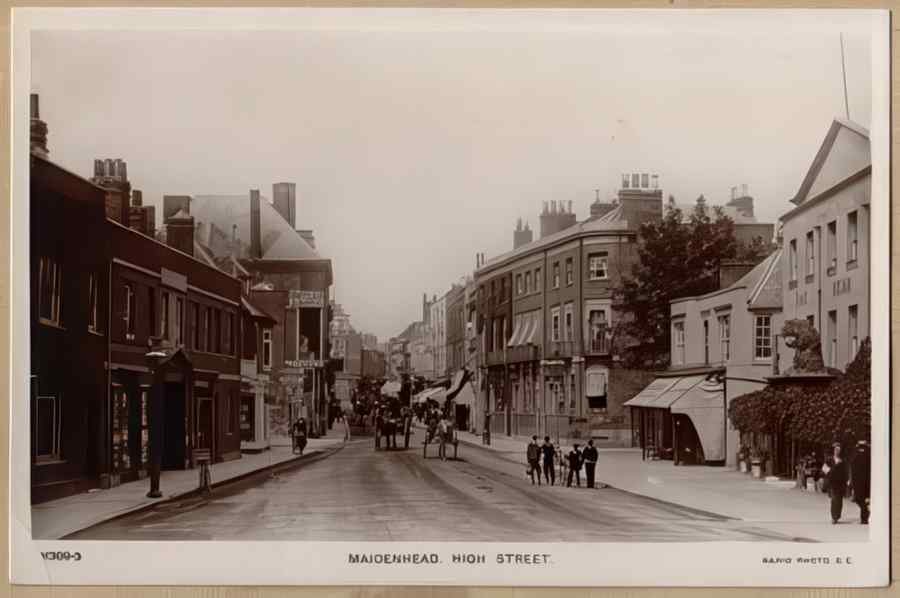 High Street Road Uk Ebk12969 Vintage A4 Photo Print