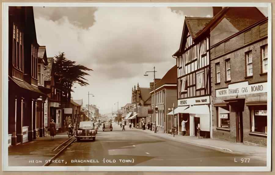 High Street Road Uk Ebk13231 Vintage A4 Photo Print