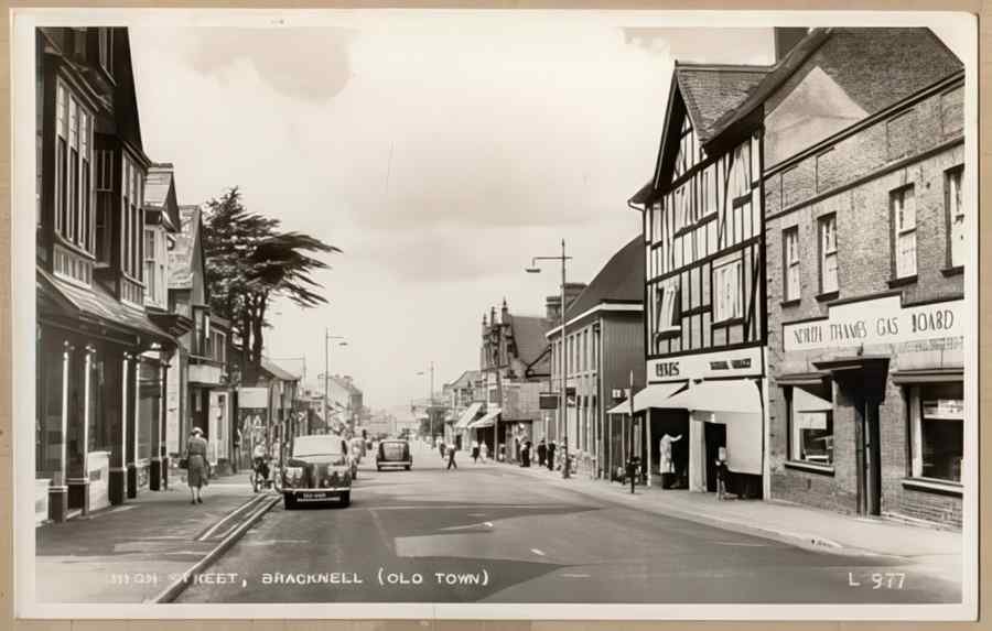 High Street Road Uk Ebk13903 Vintage A4 Photo Print
