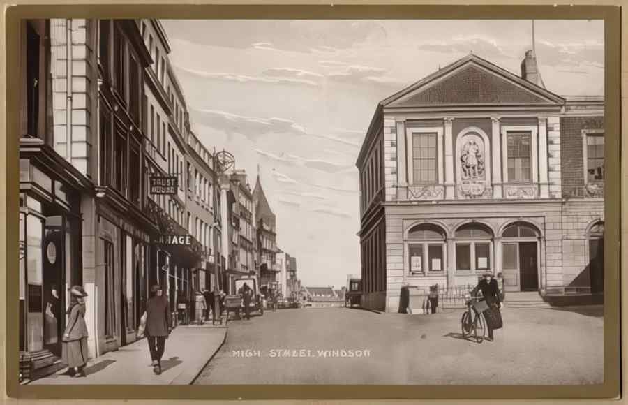 High Street Road Uk Ebk18687 Vintage A4 Photo Print