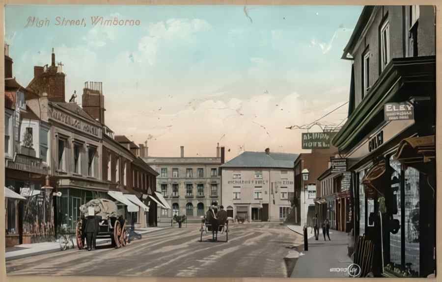 High Street Road Uk Edo14842 Vintage A4 Photo Print