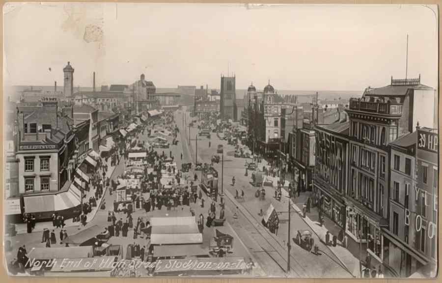 High Street Road Uk Edu16512 Vintage A4 Photo Print
