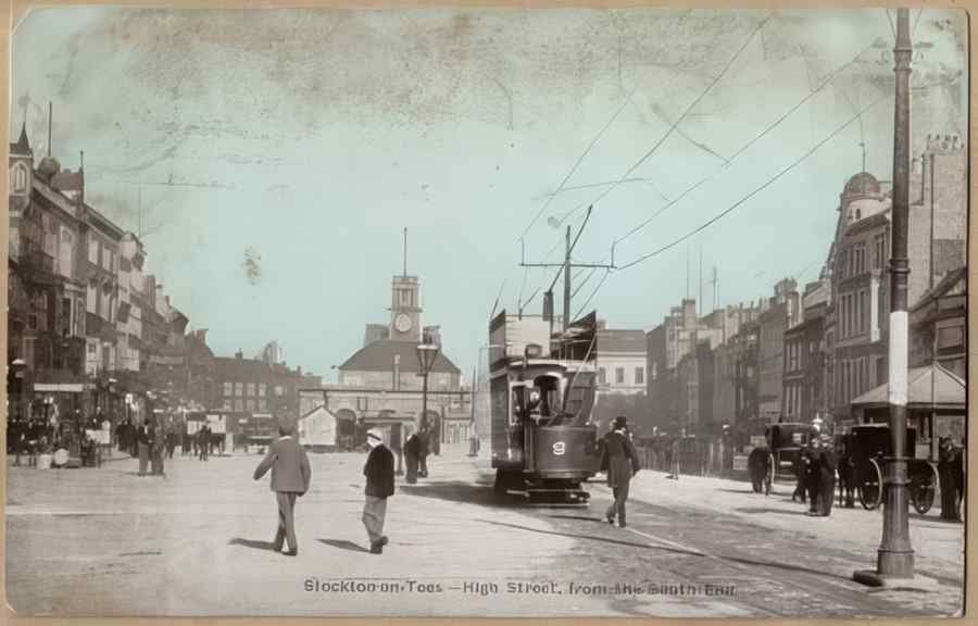 High Street Road Uk Edu17413 Vintage A4 Photo Print