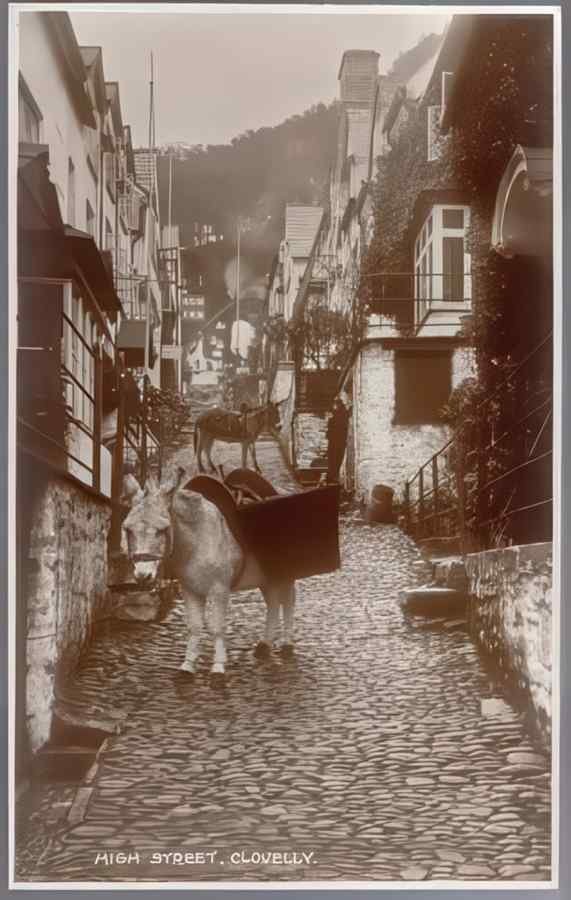 High Street Road Uk Edv18987 Vintage A4 Photo Print