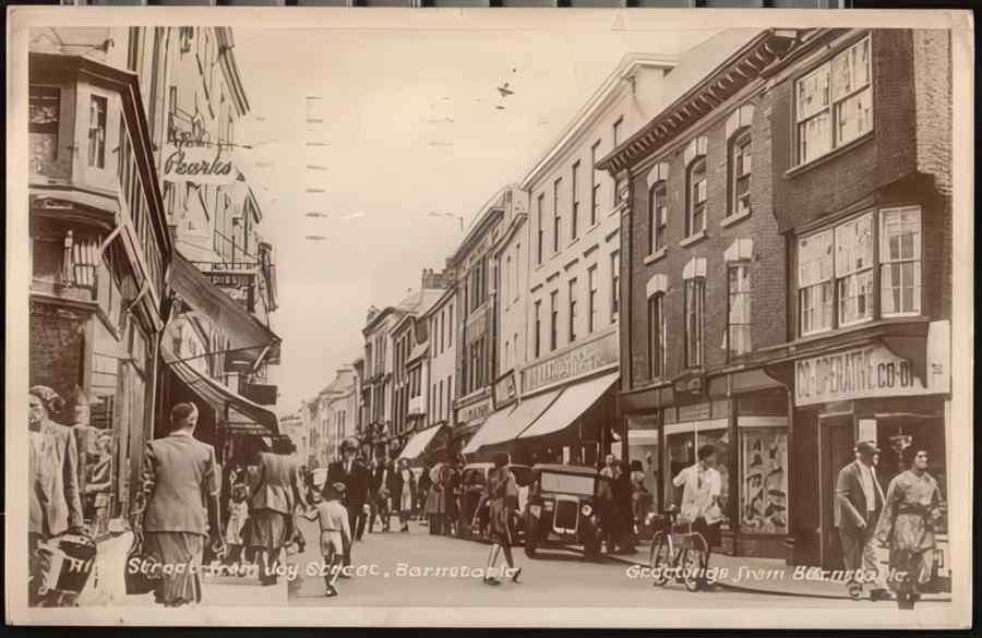 High Street Road Uk Edv19311 Vintage A4 Photo Print