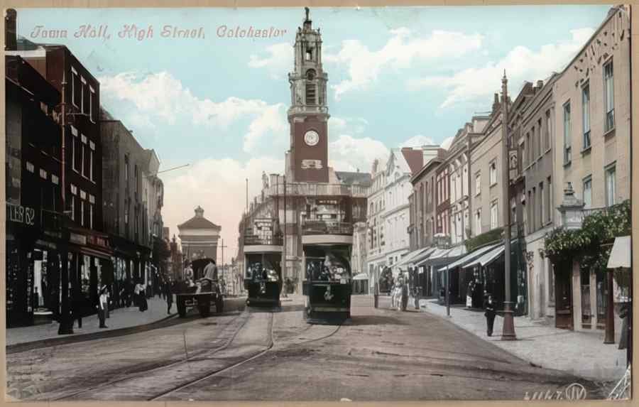 High Street Road Uk Ees12294 Vintage A4 Photo Print