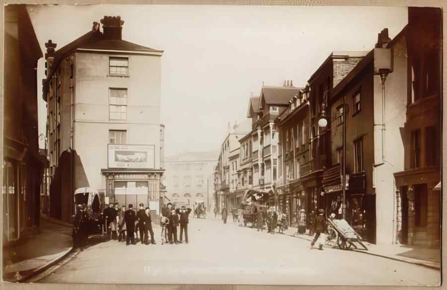 High Street Road Uk Ees13005 Vintage A4 Photo Print