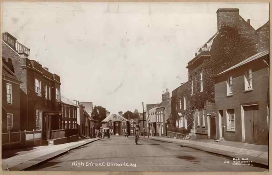 High Street Road Uk Ees13018 Vintage A4 Photo Print