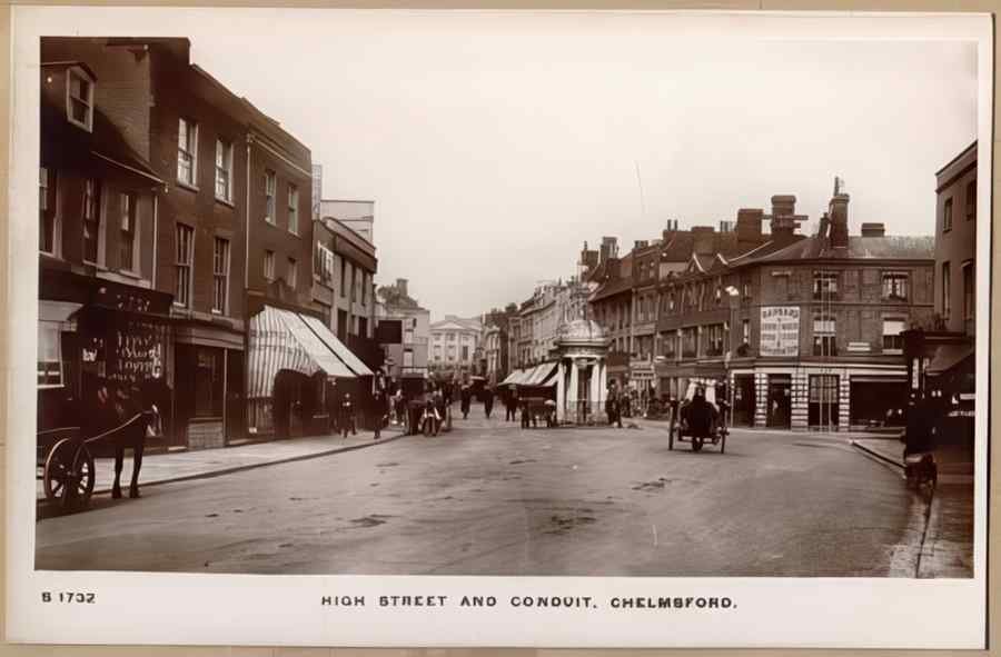 High Street Road Uk Ees13180 Vintage A4 Photo Print