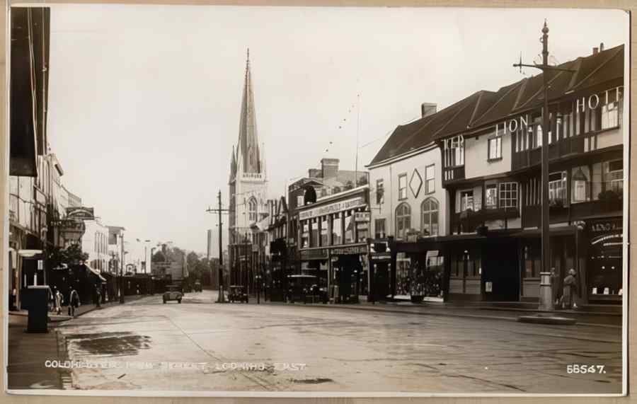High Street Road Uk Ees14451 Vintage A4 Photo Print