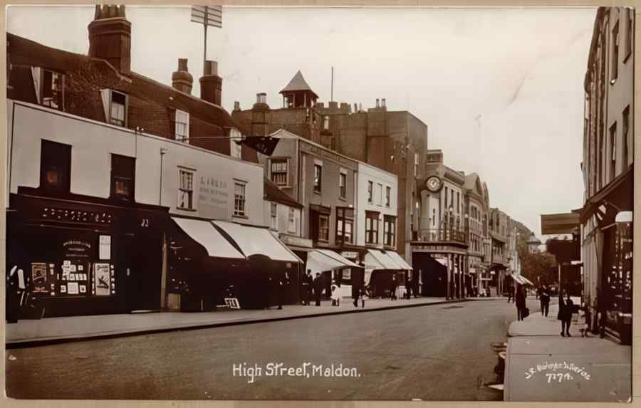 High Street Road Uk Ees14480 Vintage A4 Photo Print