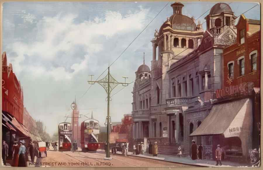 High Street Road Uk Ees15698 Vintage A4 Photo Print