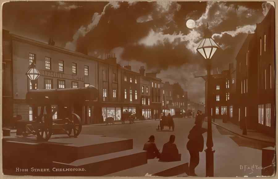High Street Road Uk Ees18202 Vintage A4 Photo Print