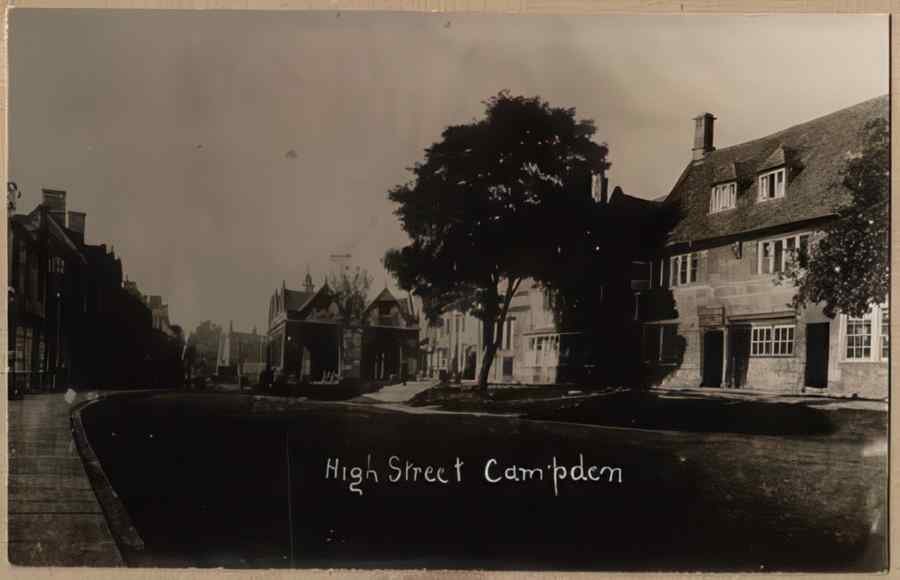 High Street Road Uk Egl13167 Vintage A4 Photo Print