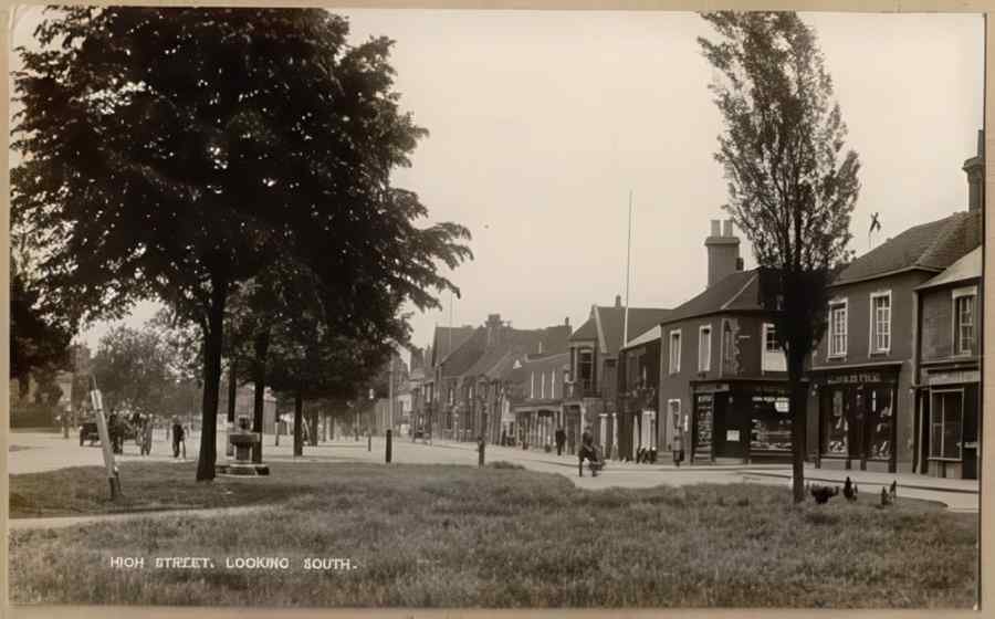 High Street Road Uk Ehe11743 Vintage A4 Photo Print