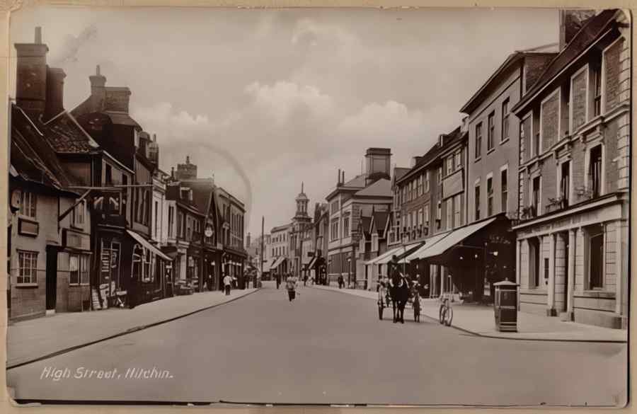 High Street Road Uk Ehe13241 Vintage A4 Photo Print