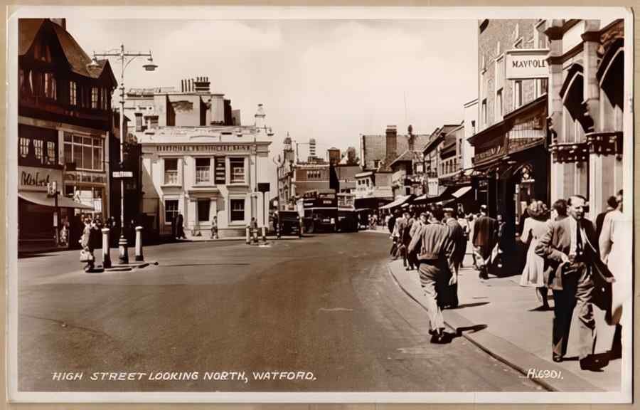 High Street Road Uk Ehe13243 Vintage A4 Photo Print