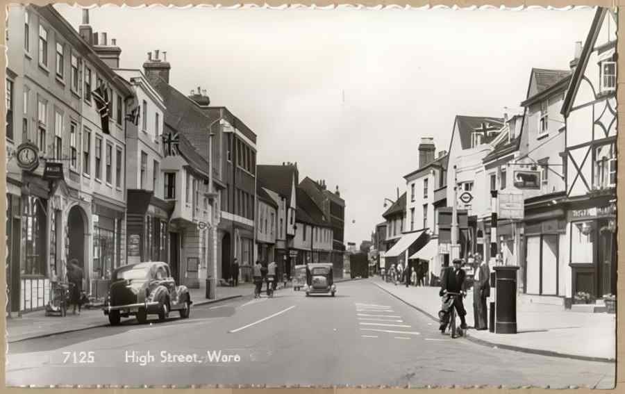 High Street Road Uk Ehe13922 Vintage A4 Photo Print