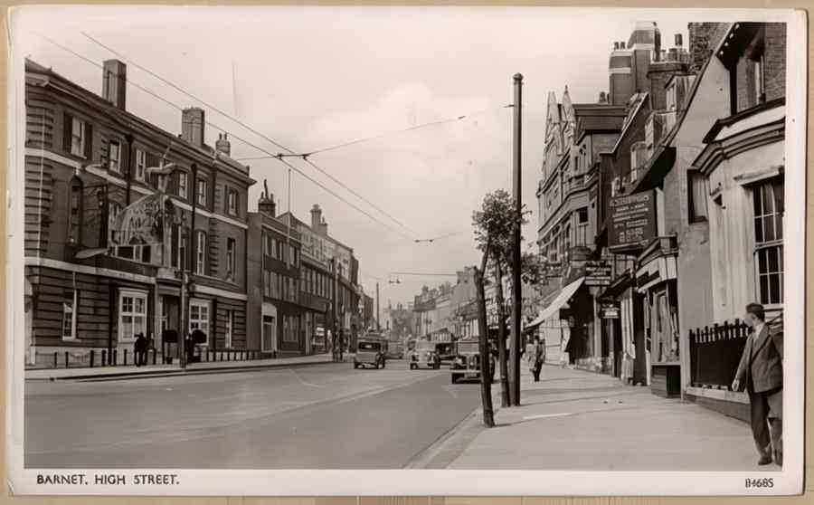 High Street Road Uk Ehe13924 Vintage A4 Photo Print