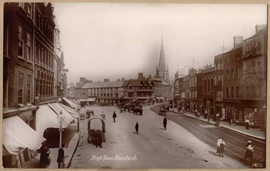 High Street Road Uk Ehf14540 Vintage A4 Photo Print