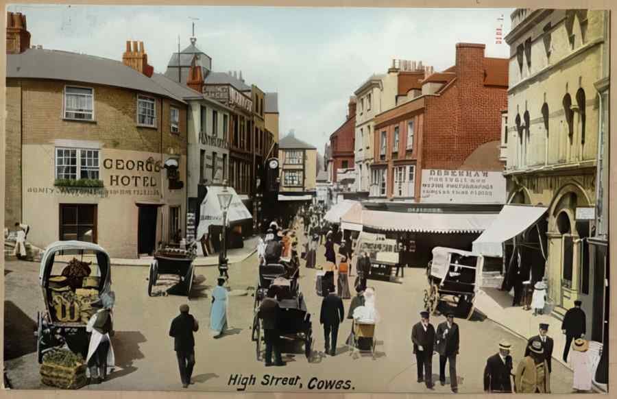 High Street Road Uk Eiw13734 Vintage A4 Photo Print