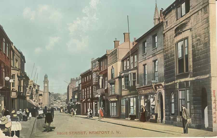 High Street Road Uk Eiwz0151 Vintage A4 Photo Print