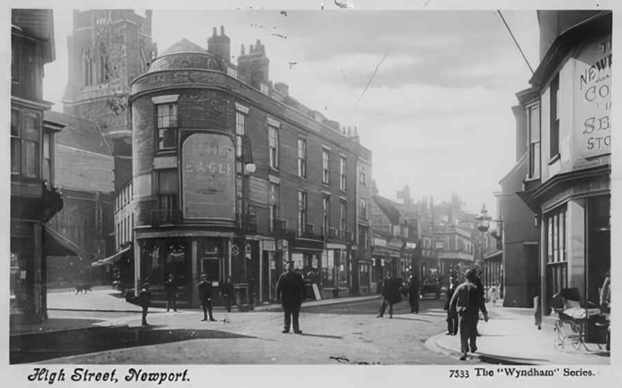 High Street Road Uk Eiwz0264 Vintage A4 Photo Print