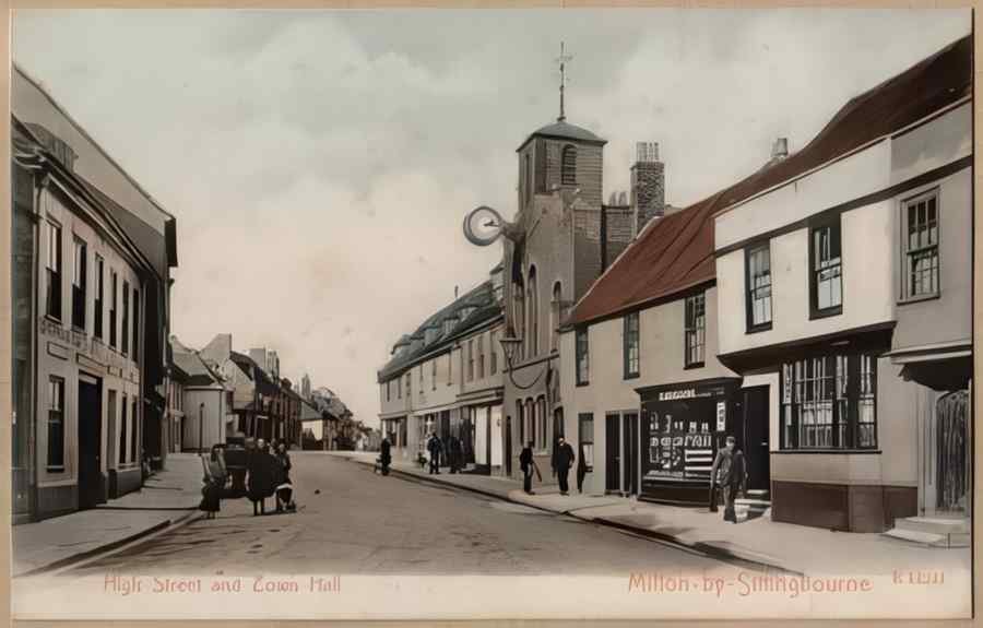 High Street Road Uk Eke12281 Vintage A4 Photo Print