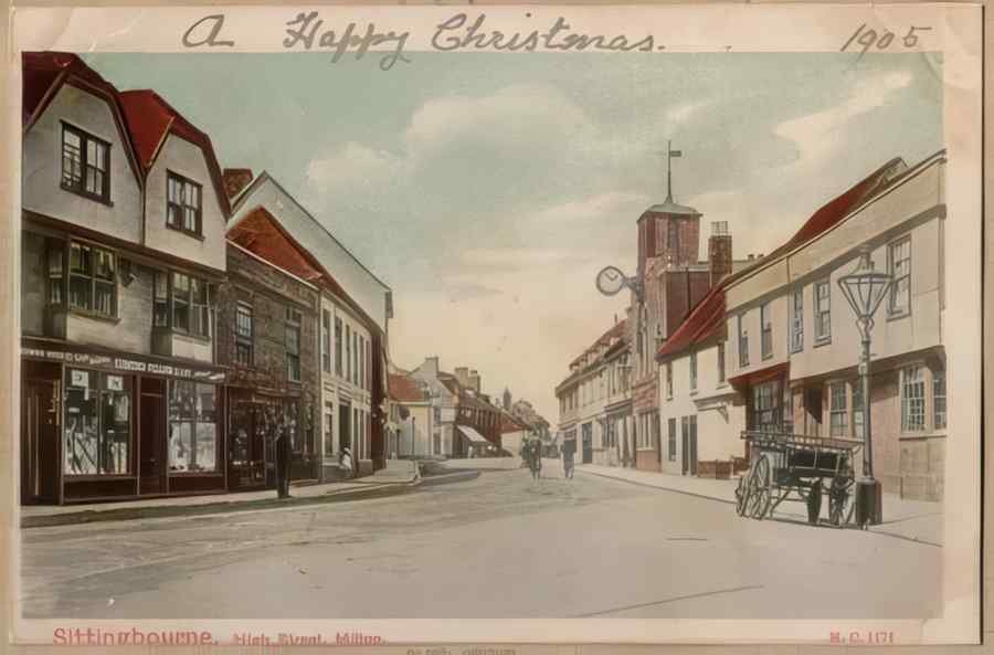 High Street Road Uk Eke12283 Vintage A4 Photo Print