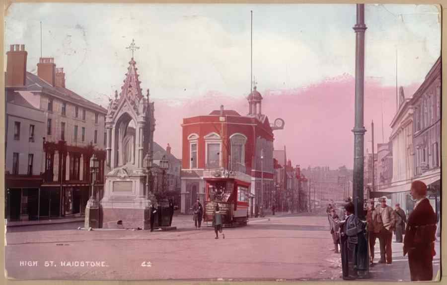 High Street Road Uk Eke12333 Vintage A4 Photo Print