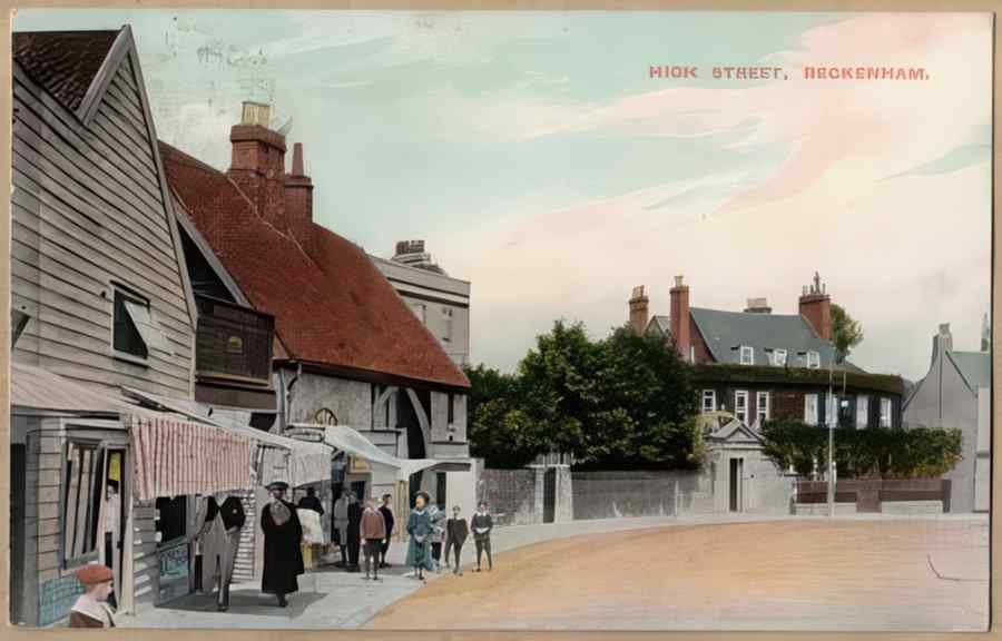 High Street Road Uk Eke12365 Vintage A4 Photo Print