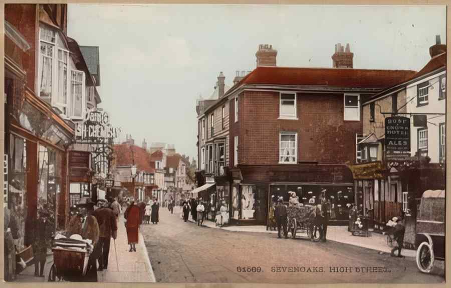 High Street Road Uk Eke12375 Vintage A4 Photo Print