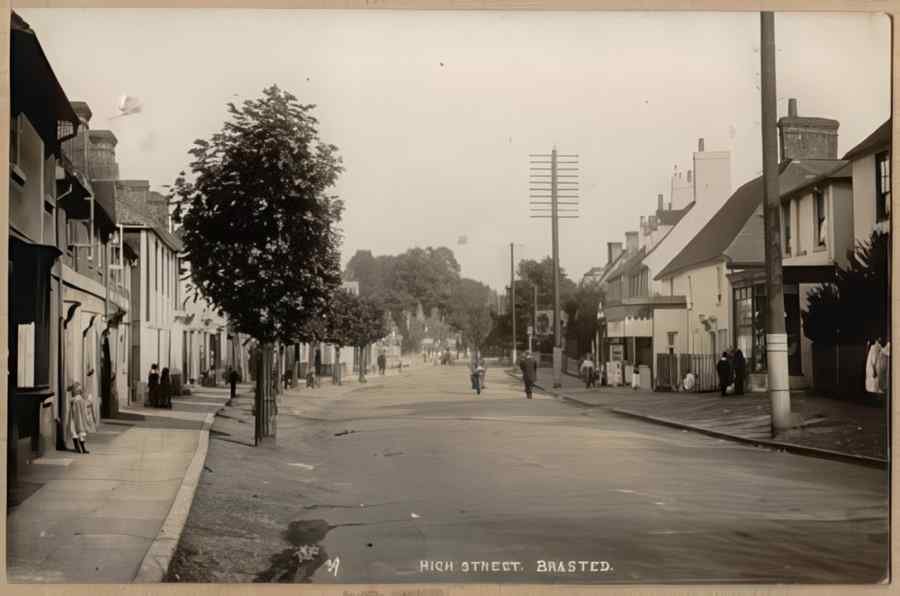 High Street Road Uk Eke12509 Vintage A4 Photo Print