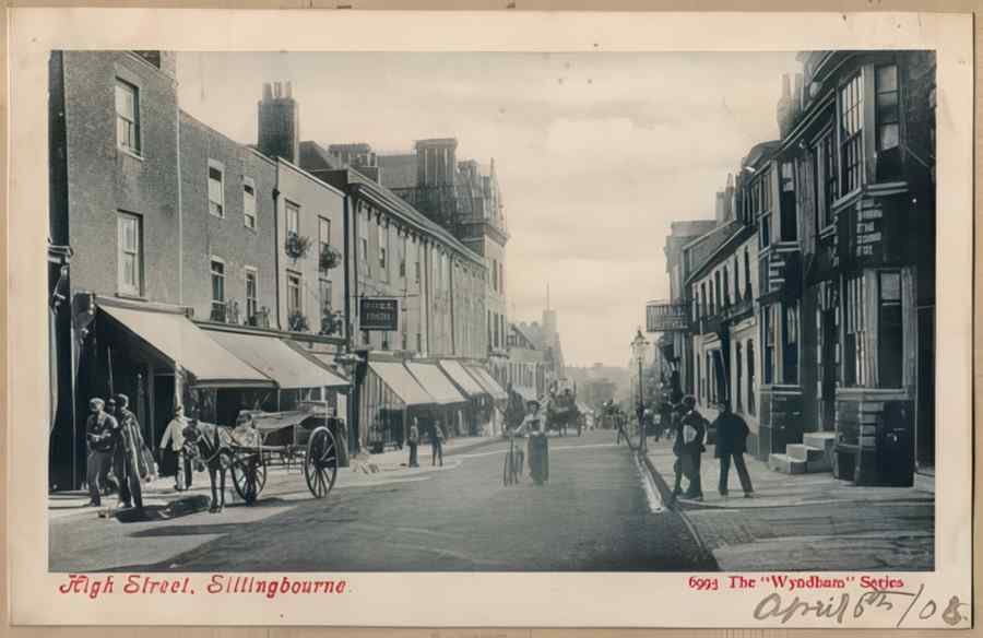 High Street Road Uk Eke12536 Vintage A4 Photo Print