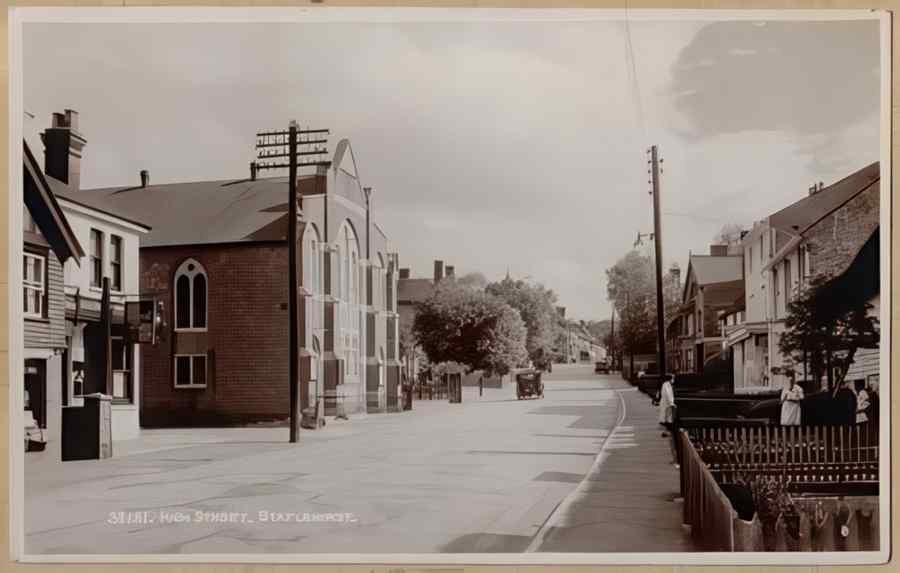 High Street Road Uk Eke12545 Vintage A4 Photo Print