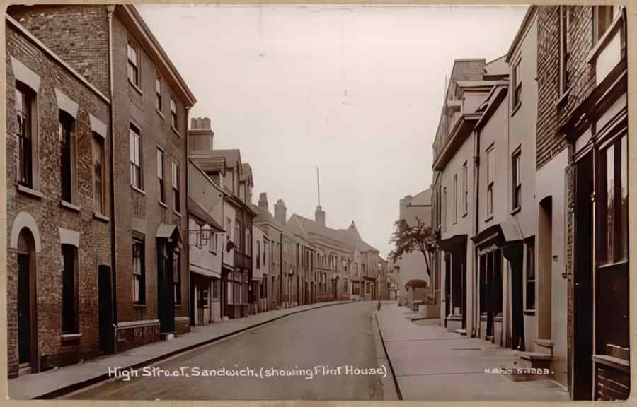 High Street Road Uk Eke12591 Vintage A4 Photo Print