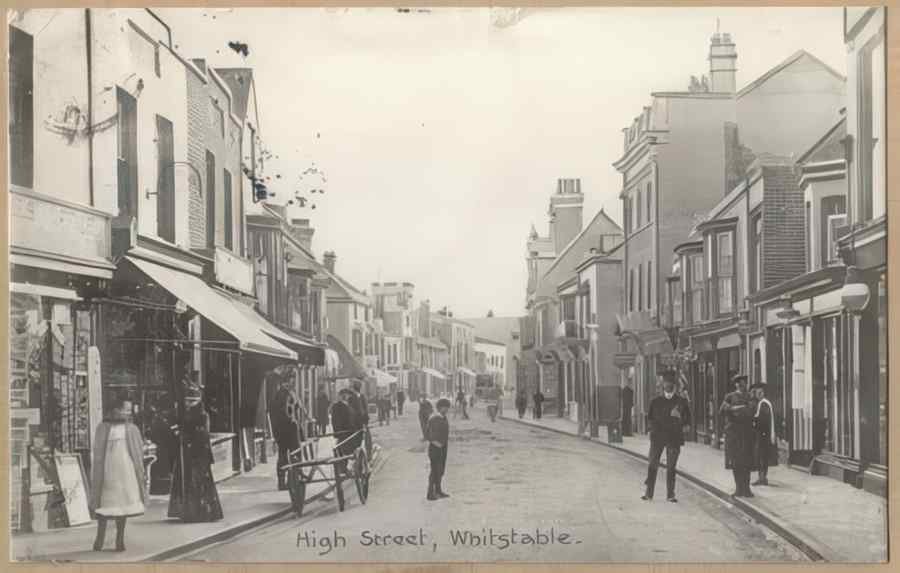 High Street Road Uk Eke12595 Vintage A4 Photo Print