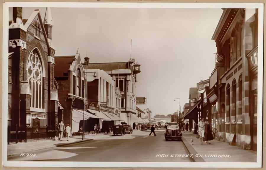 High Street Road Uk Eke12602 Vintage A4 Photo Print