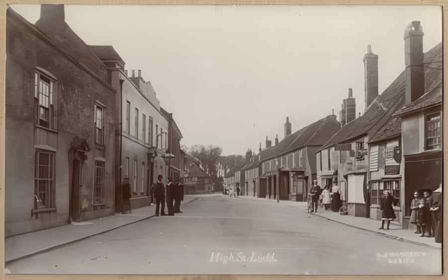 High Street Road Uk Eke12606 Vintage A4 Photo Print