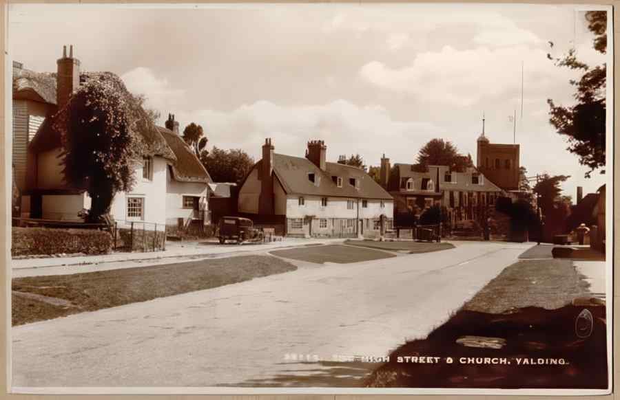 High Street Road Uk Eke12621 Vintage A4 Photo Print