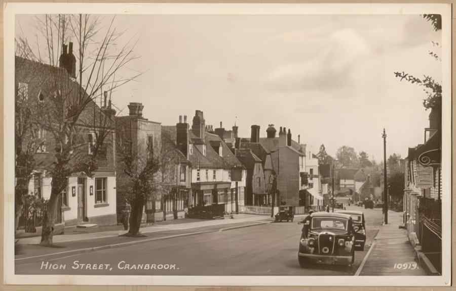 High Street Road Uk Eke12637 Vintage A4 Photo Print