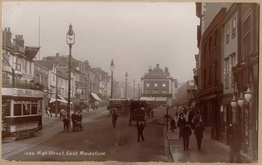 High Street Road Uk Eke12689 Vintage A4 Photo Print