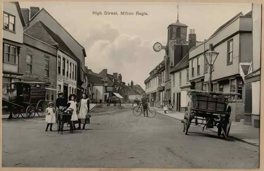 High Street Road Uk Eke12692 Vintage A4 Photo Print