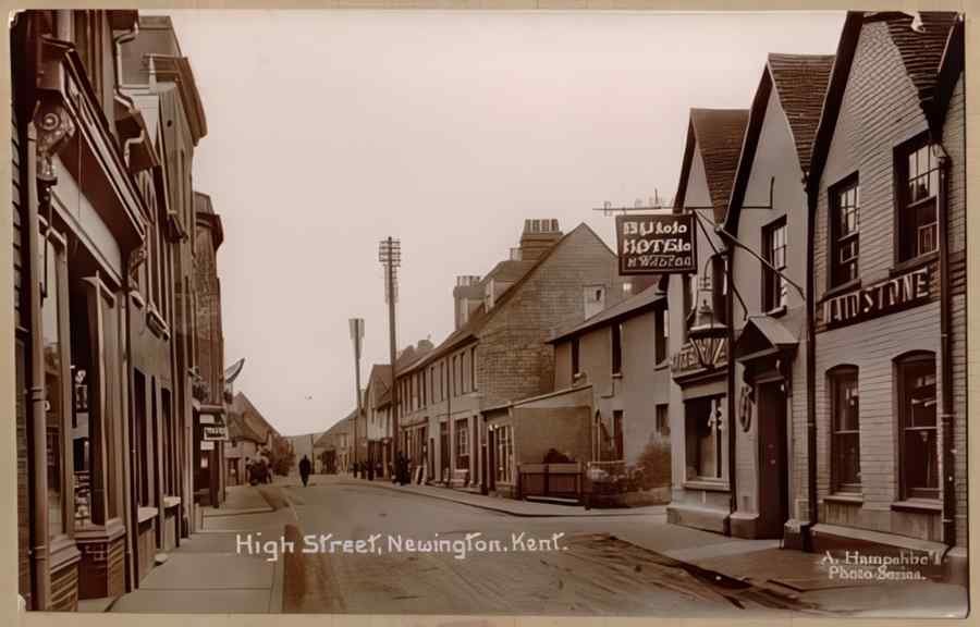 High Street Road Uk Eke12702 Vintage A4 Photo Print