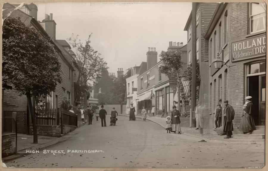 High Street Road Uk Eke12703 Vintage A4 Photo Print