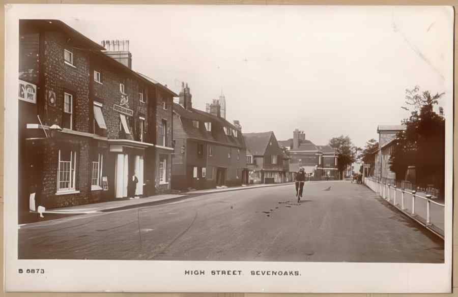 High Street Road Uk Eke13152 Vintage A4 Photo Print