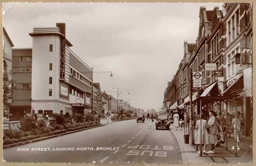 High Street Road Uk Eke14938 Vintage A4 Photo Print