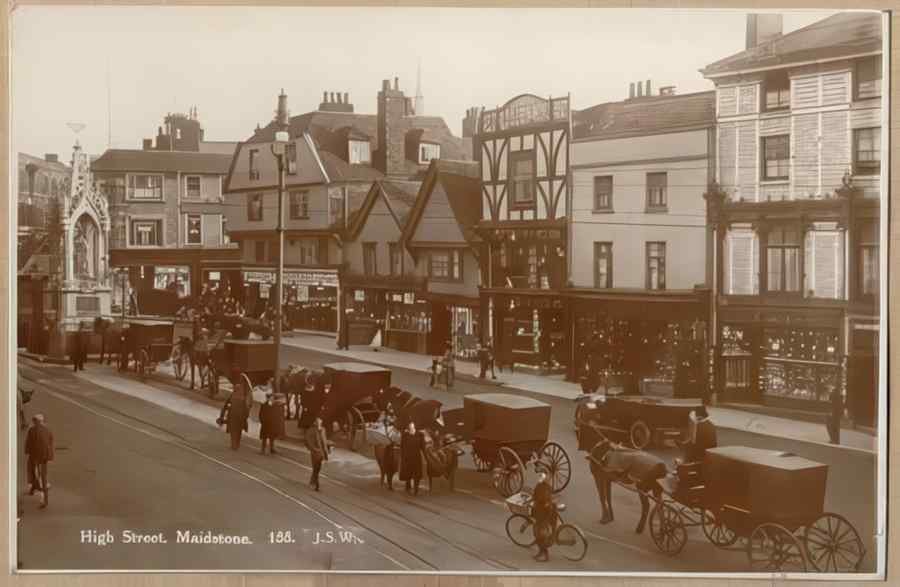 High Street Road Uk Eke14957 Vintage A4 Photo Print