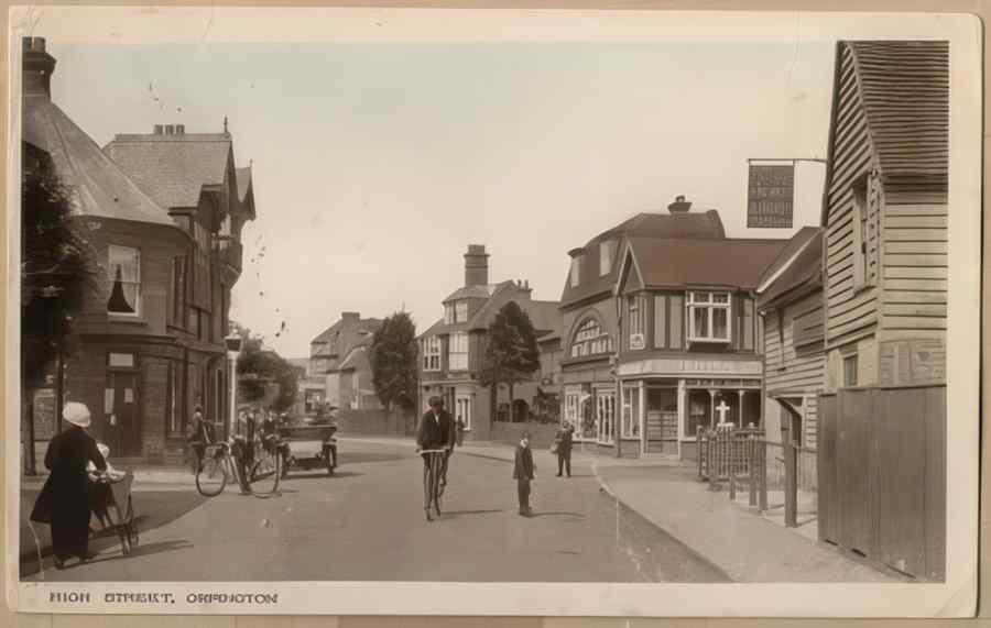 High Street Road Uk Eke15282 Vintage A4 Photo Print