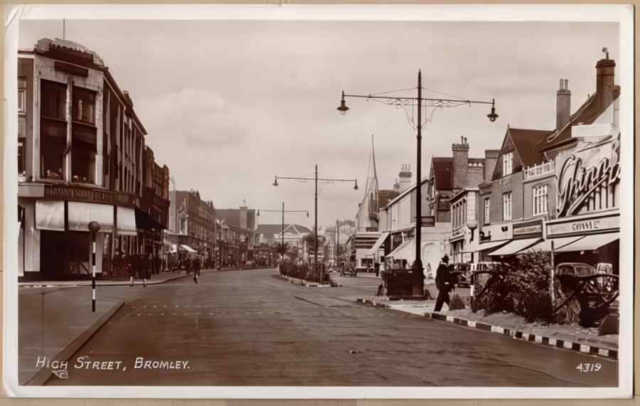 High Street Road Uk Eke15288 Vintage A4 Photo Print